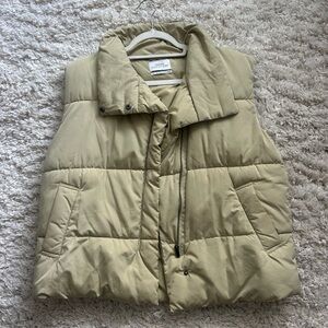 Urban Outfitters Tan Puffer Vest